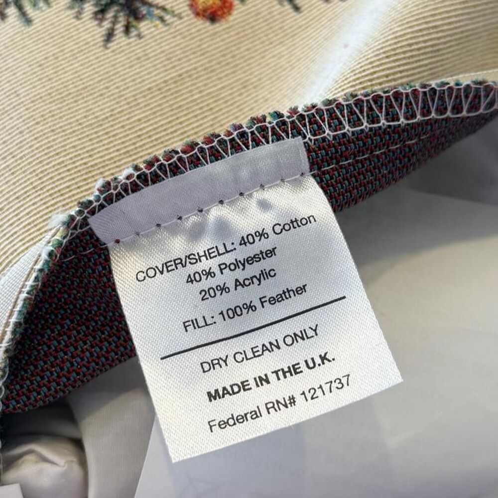NWT Caldeira Christmas Nutcracker Wreath Tapestry Pillow - Picture 6 of 6